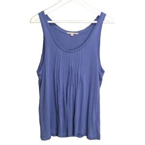 Gap blue pleated tank Medium EUC